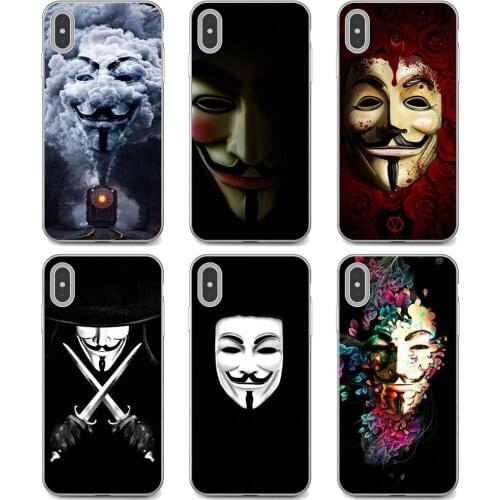Fawkes-Anonymous-Mask Silicone Phone Covers For Huawei Mate 20 30 40 7 8 9 10 Lite Pro P Smart 2018 2019 Plus G7 G8