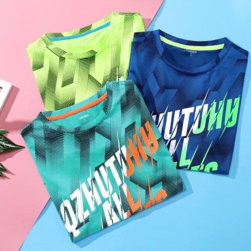 Boys T Shirt Short Sleeves Summer Beach T Shirt Kids Quick Dry Sports Causal Top Clothes O Neck Hoody T Shirt For 3-14 T