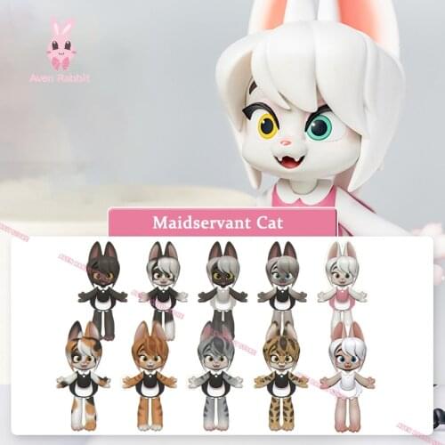 Maidservant Cat Blind Box Toys Figures Action Surprise Box Guess Blind Bag Caja Sorpresa Figurine Cute Model Birthday Gift Dolls