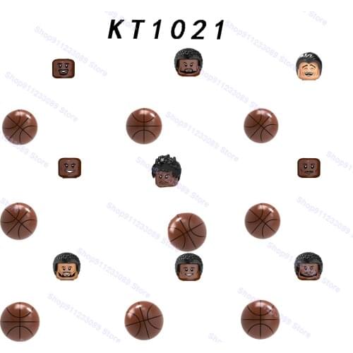 9pcs/lot Basketball Superstar Player Series Assemble Building Blocks Bricks Model Action Figures Toys Children KT1021