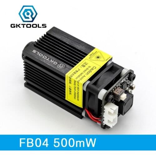 GKTOOLS,405nm 500mW Blue Laser Head Diode Cutting Module For DIY CNC Laser Engraver Support TTL/PWM Power Adjustable FB04-500