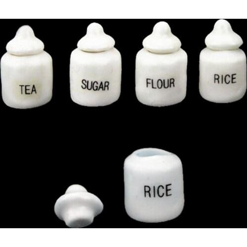 1:12 DIY Handmade Porcelain Eating Jar Set Doll House Kitchen Ceramic Ornament Decor Dolls Miniatures Accessories