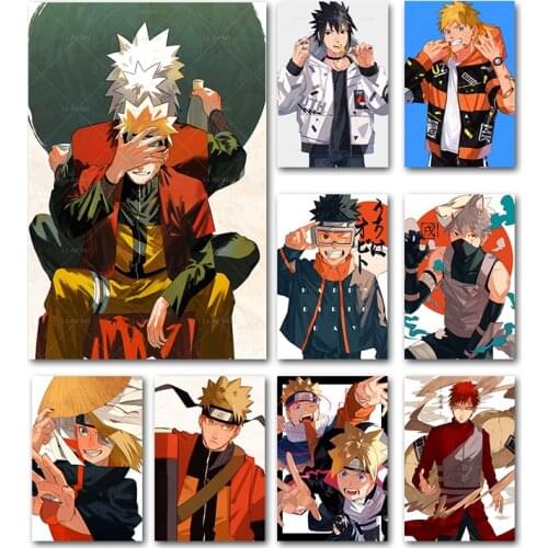 Naruto Kakashi I Gaara Wall Art Canvas Painting Poster Living Room Home Decor Boy Bedroom Picture Birthday Gift Mural Cudros