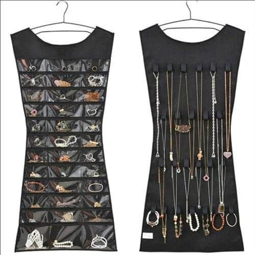 New Creative multi-cell jewelry storage bag Socks Bra Underwear Rack Bag Creative Clear Hanging Bag Hanger Jewelry Organizer