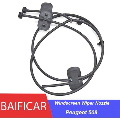 Baificar Brand New Engine Hood Windscreen Wiper Nozzle 2PCS Windshield Washer Cleaner Tube Front 9673401080 For Peugeot 508