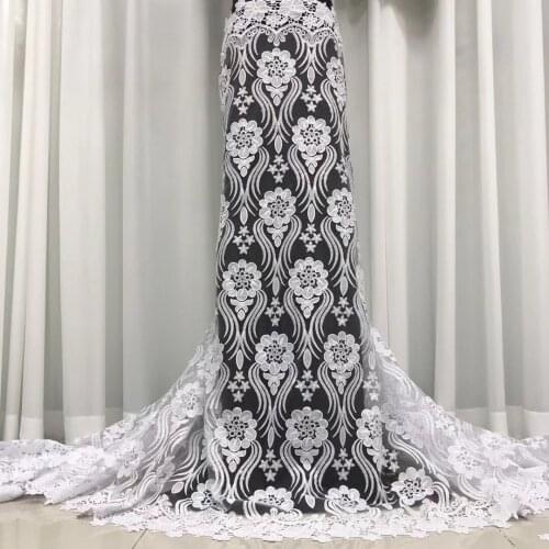 Newest African Cord Lace Fabric Nigeria Guipure Lace Lace Embroidery 2021 High Quality Lace Fabric Clothes J40121