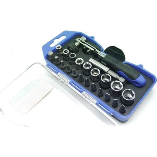 New 23pcs/set Crv Magnetic Screwdriver set Security Bit Set Socket Set Ratchet e Wrench L25mm