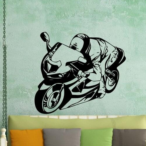 New Off-road Motorcycle Wall Sticker Removable Wall Stickers Diy Wallpaper For Living Room Bedroom Waterproof Wallpaper
