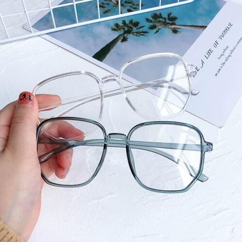 Retro Anti-Blu-ray Glasses Large Irregular Polygon Safety Goggles Vintage Gaming Eyeglasses Office Computer Eyewear Vision Care