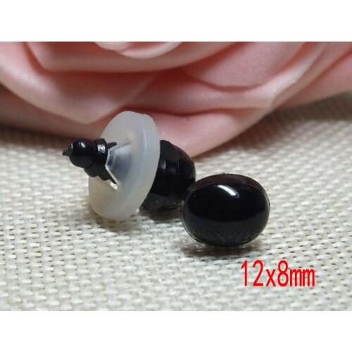 Oval Noses Safety In Black Color 12x8mm--50pcs