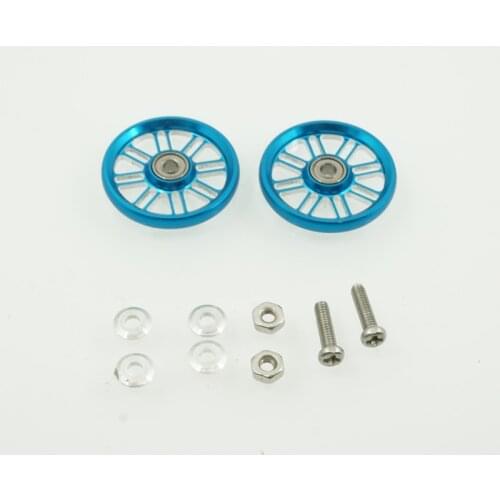 Self-made tamiya parts 19mm rollers CNC blue color 1 set for mini 4wd tamiya racing car