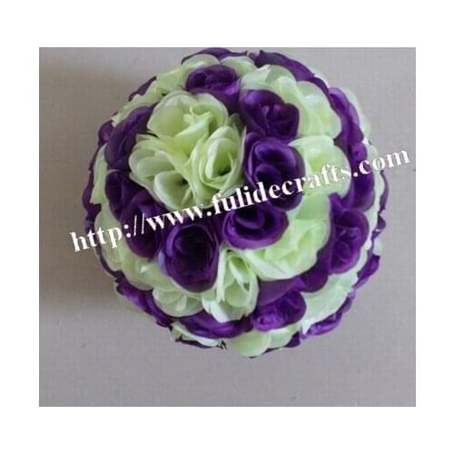 SPR wedding kissing flower ball 30cm mix purple & cream white 15PCS/LOT more color available more size choose