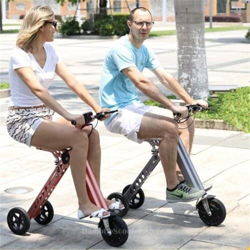 Electric Tricycle Bike Three Wheels Electric Bicycles 8 Inch 36V 250W Folding Three Wheels Electric Scooters Adults Disabled