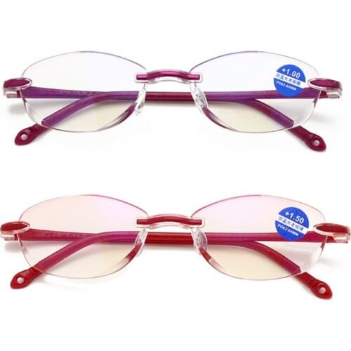 Ultralight Rimless Reading Glasses Clear Lens Unisex Anti-Blu-Ray Radiation Computer Presbyopia Readers Glasses oculos feminino