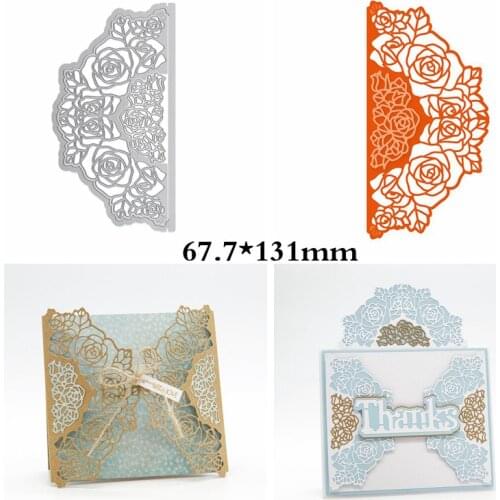Delicate Roses Arc Pattern Die Cuts For Card Making Pattern Decoration On Card Metal Cutting Dies Stencils Decoration New 2019