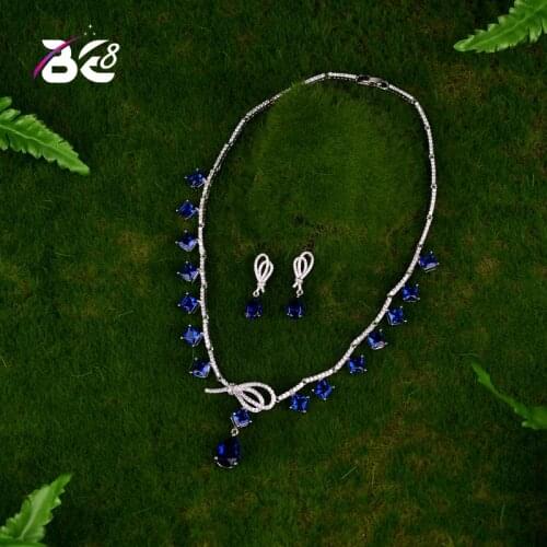 Be 8 Brilliant Luxury AAA Cubic Zirconia Wedding Bridal Jewelry Set for Woman Micro CZ Pave Bijoux Femme Ensemble S050