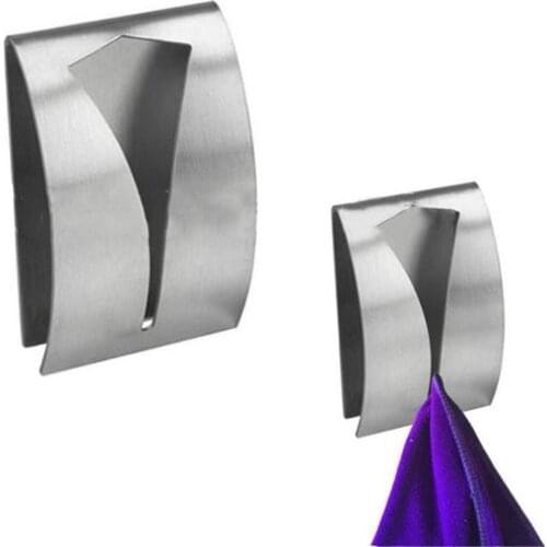 1pcs Stainless Steel Self Adhesive Towel Holder Bathroom Wall Mounted Hangers