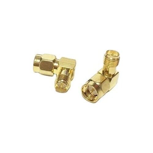 1pc NEW SMA Male Plug to RP-SMA Female Jack RF Coax Adapter convertor Right Angle Goldplated wholesale