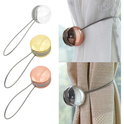 1 Piece Curtain Tiebacks Magnetic Tie Back Holdbacks Window Decor for curtain panel gauze curtain door curtain