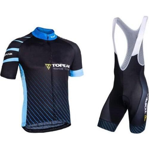 2018 TOPEAK TEAM SHORT SLEEVE CYCLING JERSEY SUMMER CYCLING WEAR ROPA CICLISMO+BIB SHORTS WITH POWER BAND