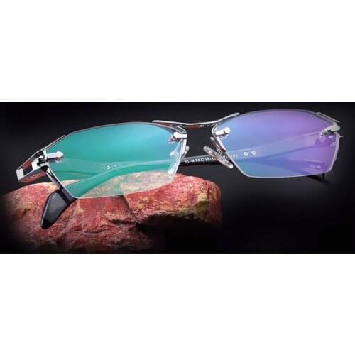 2021Titanium Glasses Frame Rimless Glasses Eyeglasses Men Myopia Optical Prescription Glasses Spectacle Frame