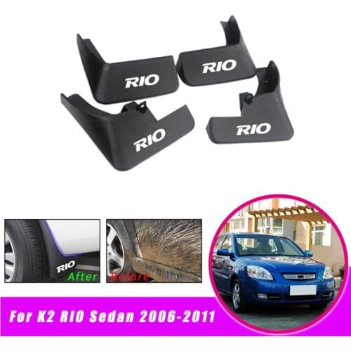 4pcs For Kia Rio Sedan Car Mud Flaps Front Rear Fender Flares Splash Guards 2006 2007 2008 2009 2010 2011 Mudflaps Mudguards