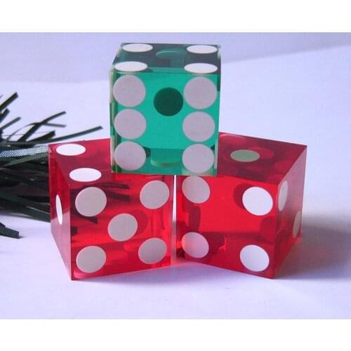 5 Pieces Top Grade 19mm Casino Dice With The Edges And Serial Numbers Translucent Clear D6 Dice Real Dice