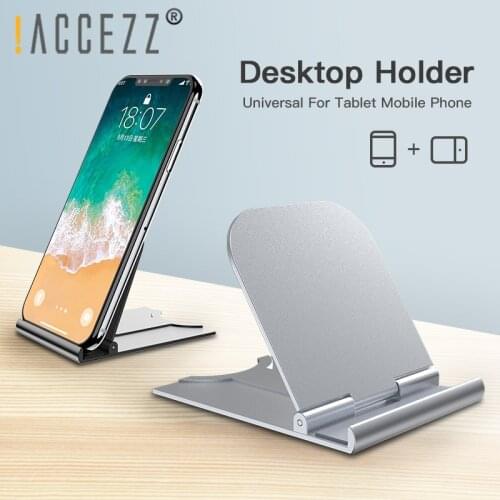 !ACCEZZ Mobile Phone Holder Stand For iPhone 11 Pro 8 XR Universal Desktop Holder For ipad Tablet 180 Degree Adjustable Bracket