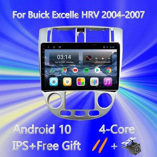 Quad-Core 10.1" IPS Touchscreen 2Din Car Multimedia Video Players For Buick Excelle Hrv 2004 2005 2006 2007 Android 10 WIFI DVD