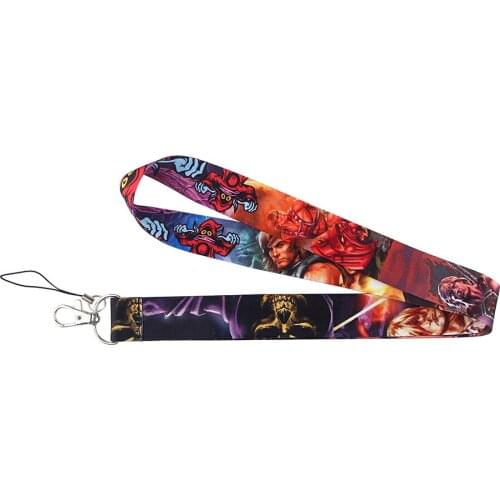 20pcs/lot G1292 Horror Monster Printing Phone Holder landyard For keys Keychains Cool Neck Straps With Keyring ID Badge Holders