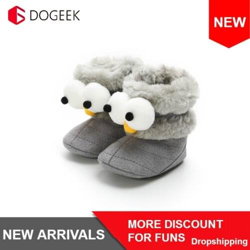 DOGEEK Winter Baby Boots Boys Girls Shoes Infant Toddler Shoes Baby Footwear Soft Rubber Sole Antislip First Walker Booties