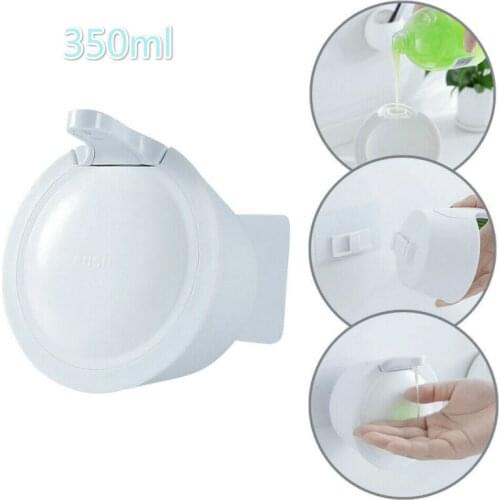 Pump Soap Shampoo Liquid Dispenser Box 350 ML Wall Mounted Bathroom Supply Punch-Free Lotion Pump for Kitchen Bathroom drop ship