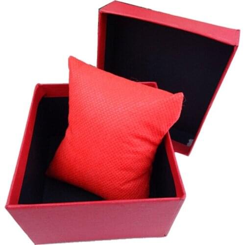 Free shipping 88x82x50mm Watch Box Display Cardboard Bracelet Boxes Red Black Elegant Gift Box Case Jewelry Packing
