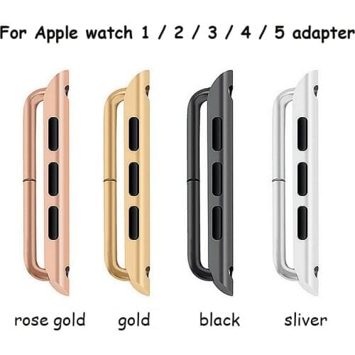 Best pric1 Pair Seamless Metal Connector Clasp Buckle Connection Adapter for Apple Watch 38mm 42mm series 3 2 1 with Screwdriver