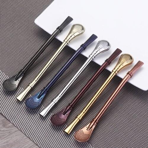 Metal Straw Reusable Drinking Straws Stainless Steel Bag Straw 1 Piece 15.7cm & 7color Bar Tool