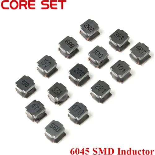 25Pcs SMD Power 470uh Inductor 2.2UH-470UH Chip Inductors High Quality 6045 Wire Wound Chip winding inductance