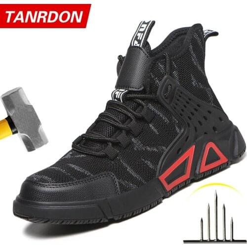 Fashion Safety Shoes Men Boots Indestructible Work Shoes Puncture Proof Work Boots Men Sneakers Steel Toe Shoes Safety Boots 46