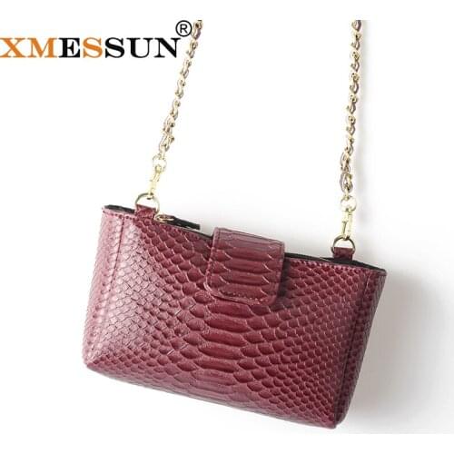 XMESSUN 2020 New Arrival Designer Women Purses Bags Handbags, Genuine Python Leather Crossbody Bag