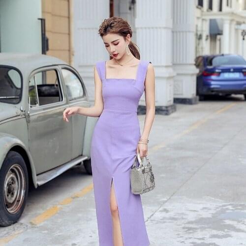 Women New Summer Fashion Casual Split fork sexy solid Dress Women Party Y2K Wrap Fashion Chic Slim Long Dress party dress