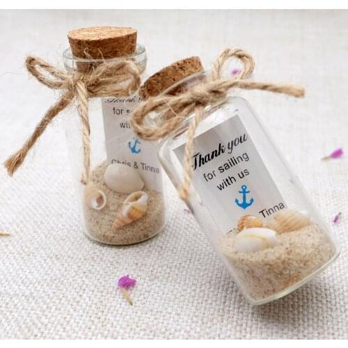 Personalized Wedding Favours,Thank You Wedding Gifts For Guests,Customizable Message in a Bottle,Beach Wedding Invitation