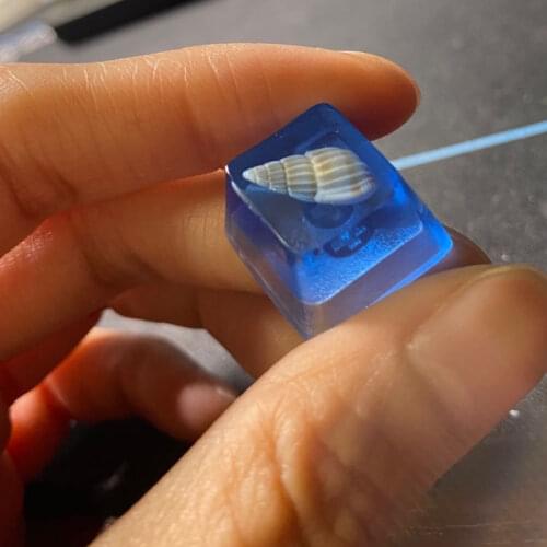 Handmade Customized Original factory R4 Resin Keycap Keyboard Ocean Translucent Keycap 1pc