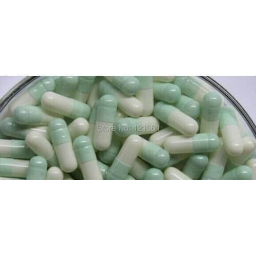 3# 2,000pcs!Light blue-White Colored Empty capsules size 3,empty capsules size 3,seperated or closed empty capsules)