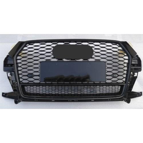 Front Bumper Grill Center Grille for Audi Q3/SQ3 2016 2017 2018 (Refit for RSQ3 Style) car accessories