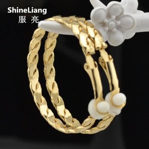 Clip on the ear Without piercing Earrings for women Fashion Jewellery Accessories Rose gold Black Double Round threaded Earrings