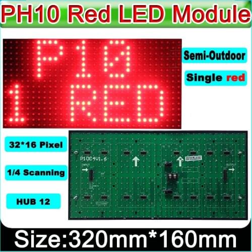 2019 NEW Red P10 Semi-outdoor LED Display Module,Message Board,Brand Sign High Brightness electronic moving text