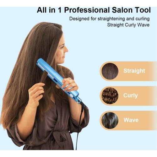 Titanium Hair Flat Iron Professional Hair Straightener Hair Iron 11/4 Nano 450F Temperature Fast Heating Salon Straight Tool