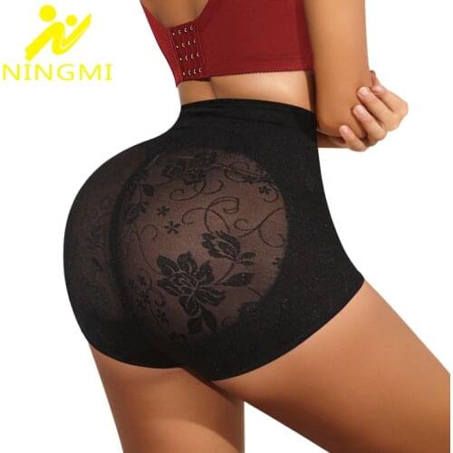 NINGMI Body Shapewear Panties Women Butt Lifter Slimming Underwear with Zipe High Waisted Shorts Waist Trainer Shapers Panties
