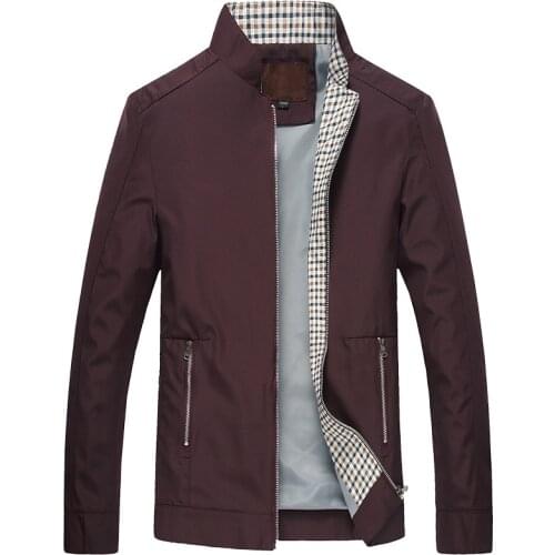 Spring Autumn Stand Collar Plus Size Slim Zipper Pocket Jackets Drop Shipping New 2018 Business Men Jacket Zipper Coat