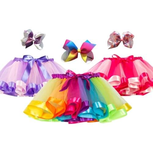 Tutu Skirt Baby Girl Skirts Princess Children Unicorn Rainbow Colorful Kids Party Tutu for Girls Mini Pettiskirt Girls Clothing