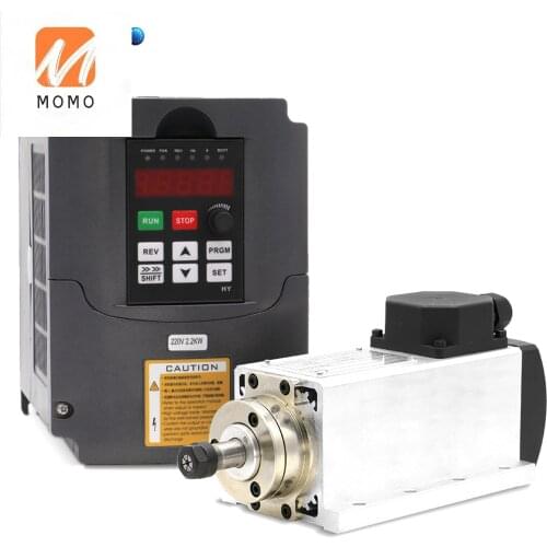 1.5kw air cooled spindle motor cnc + 110V/220V inverter + ER11 collet Square milling machine spindle